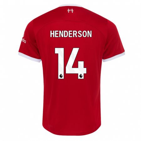 Kandiny Gyermek Henderson #14 Piros Hazai Jersey 2023/24 Mez Póló Ing
