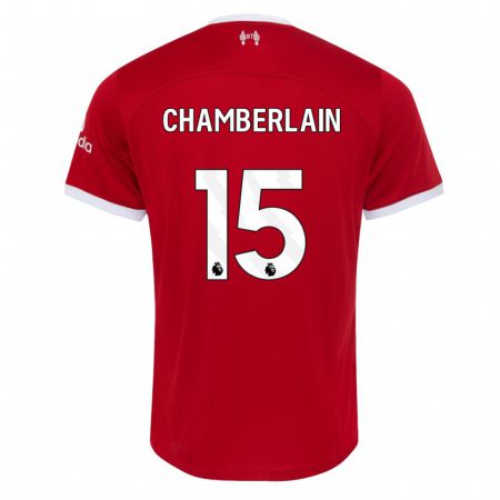 Kandiny Gyermek Alex Oxlade Chamberlain #15 Piros Hazai Jersey 2023/24 Mez Póló Ing