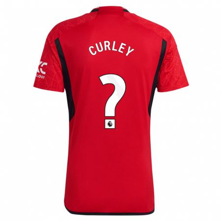 Kandiny Gyermek Ruben Curley #0 Piros Hazai Jersey 2023/24 Mez Póló Ing