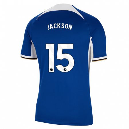 Kandiny Gyermek Nicolas Jackson #15 Kék Hazai Jersey 2023/24 Mez Póló Ing