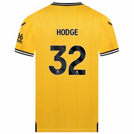 Kandiny Gyermek Joe Hodge #32 Sárga Hazai Jersey 2023/24 Mez Póló Ing