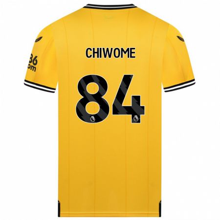 Kandiny Gyermek Leon Chiwome #84 Sárga Hazai Jersey 2023/24 Mez Póló Ing