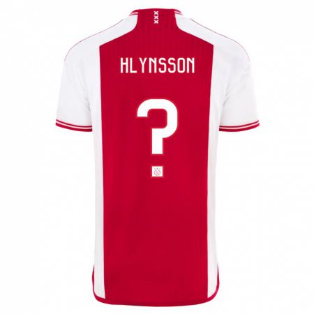 Kandiny Gyermek Kristian Hlynsson #0 Piros Fehér Hazai Jersey 2023/24 Mez Póló Ing