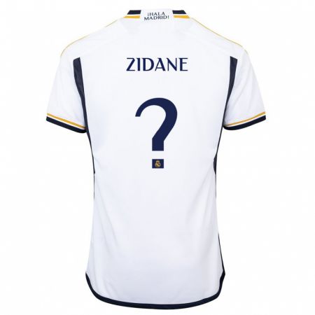 Kandiny Gyermek Elyaz Zidane #0 Fehér Hazai Jersey 2023/24 Mez Póló Ing
