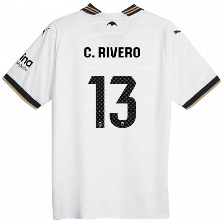 Kandiny Gyermek Cristian Rivero #13 Fehér Hazai Jersey 2023/24 Mez Póló Ing