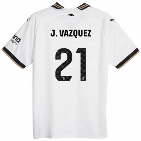 Kandiny Gyermek Jesús Vázquez #21 Fehér Hazai Jersey 2023/24 Mez Póló Ing
