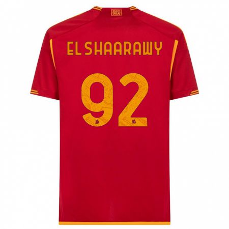 Kandiny Gyermek Stephan El Shaarawy #92 Piros Hazai Jersey 2023/24 Mez Póló Ing
