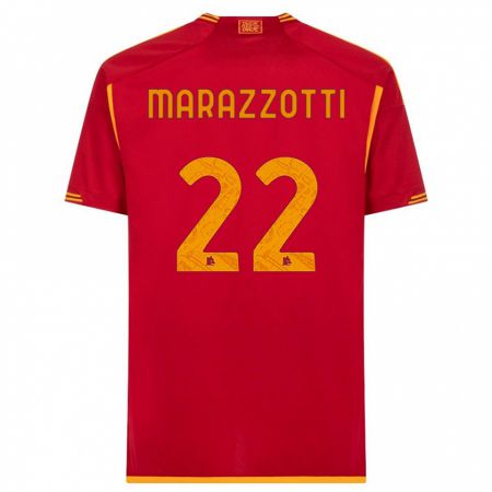 Kandiny Gyermek Fabrizio Marazzotti #22 Piros Hazai Jersey 2023/24 Mez Póló Ing