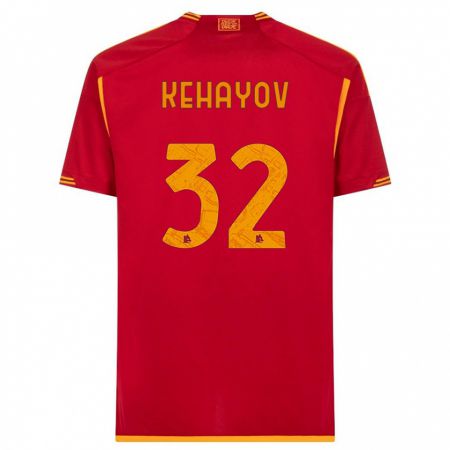 Kandiny Gyermek Atanas Kehayov #32 Piros Hazai Jersey 2023/24 Mez Póló Ing