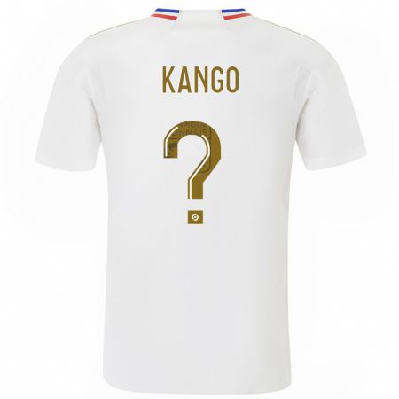 Kandiny Gyermek Steeve Kango #0 Fehér Hazai Jersey 2023/24 Mez Póló Ing