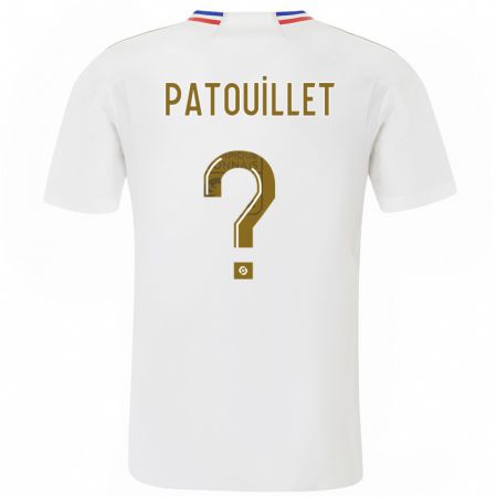 Kandiny Gyermek Mathieu Patouillet #0 Fehér Hazai Jersey 2023/24 Mez Póló Ing