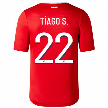 Kandiny Gyermek Tiago Santos #22 Piros Hazai Jersey 2023/24 Mez Póló Ing
