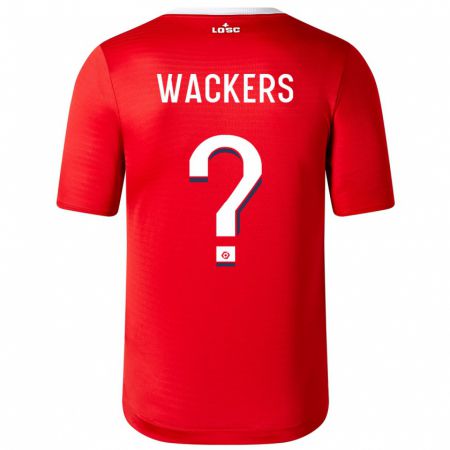 Kandiny Gyermek Maxime Wackers #0 Piros Hazai Jersey 2023/24 Mez Póló Ing