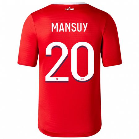 Kandiny Gyermek Heloise Mansuy #20 Piros Hazai Jersey 2023/24 Mez Póló Ing