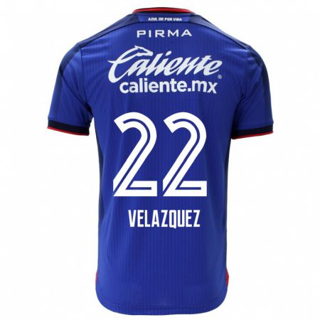 Kandiny Gyermek Hireri Velazquez #22 Kék Hazai Jersey 2023/24 Mez Póló Ing