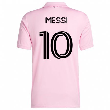 Kandiny Gyermek Lionel Messi #10 Rózsaszín Hazai Jersey 2023/24 Mez Póló Ing