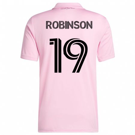 Kandiny Gyermek Robbie Robinson #19 Rózsaszín Hazai Jersey 2023/24 Mez Póló Ing