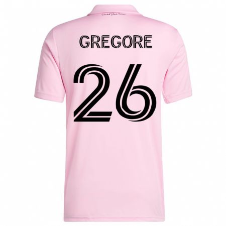 Kandiny Gyermek Gregore #26 Rózsaszín Hazai Jersey 2023/24 Mez Póló Ing