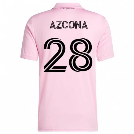 Kandiny Gyermek Edison Azcona #28 Rózsaszín Hazai Jersey 2023/24 Mez Póló Ing