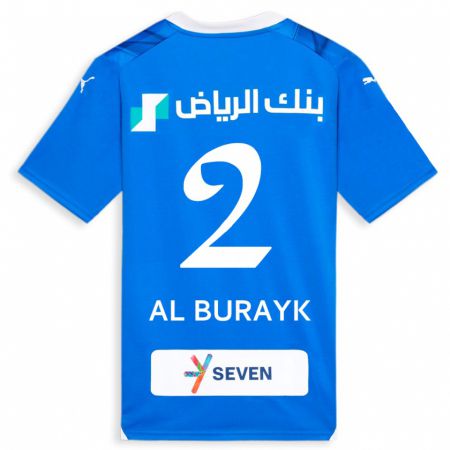 Kandiny Gyermek Mohammed Al-Burayk #2 Kék Hazai Jersey 2023/24 Mez Póló Ing