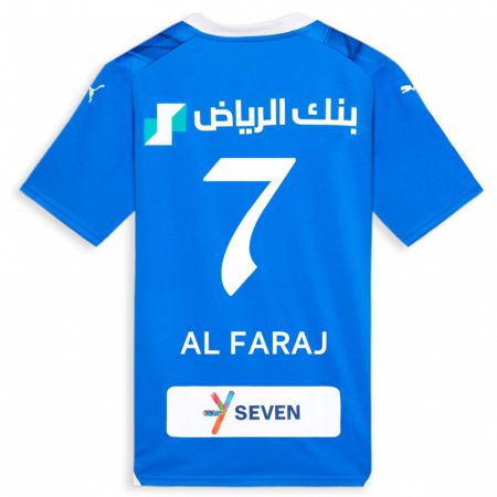 Kandiny Gyermek Salman Al-Faraj #7 Kék Hazai Jersey 2023/24 Mez Póló Ing