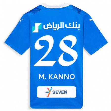 Kandiny Gyermek Mohamed Kanno #28 Kék Hazai Jersey 2023/24 Mez Póló Ing