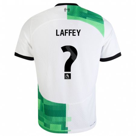 Kandiny Gyermek Michael Laffey #0 Fehér Zöld Idegenbeli Jersey 2023/24 Mez Póló Ing