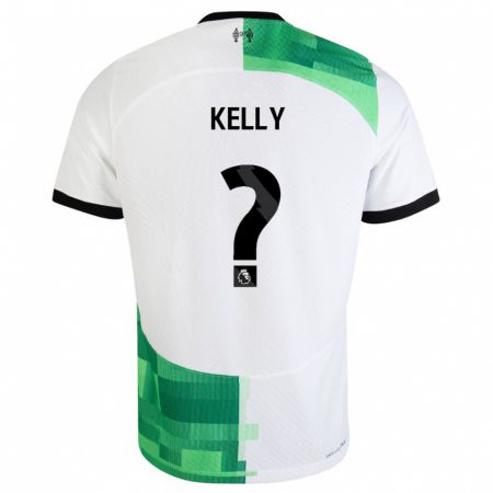 Kandiny Gyermek Kyle Kelly #0 Fehér Zöld Idegenbeli Jersey 2023/24 Mez Póló Ing