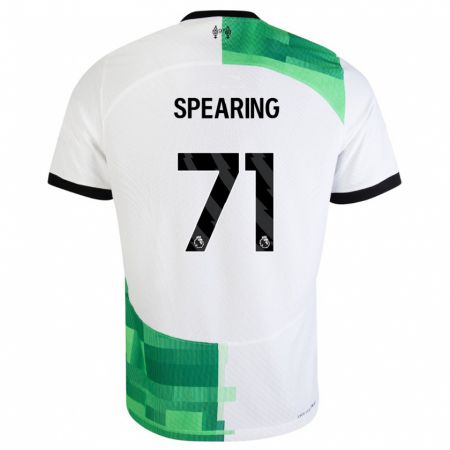 Kandiny Gyermek Jay Spearing #71 Fehér Zöld Idegenbeli Jersey 2023/24 Mez Póló Ing