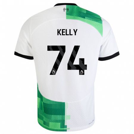 Kandiny Gyermek Oscar Kelly #74 Fehér Zöld Idegenbeli Jersey 2023/24 Mez Póló Ing