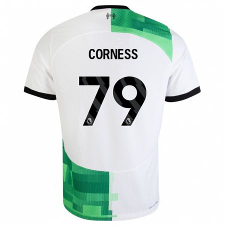 Kandiny Gyermek Dominic Corness #79 Fehér Zöld Idegenbeli Jersey 2023/24 Mez Póló Ing