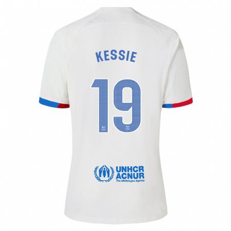 Kandiny Gyermek Franck Kessie #19 Fehér Idegenbeli Jersey 2023/24 Mez Póló Ing