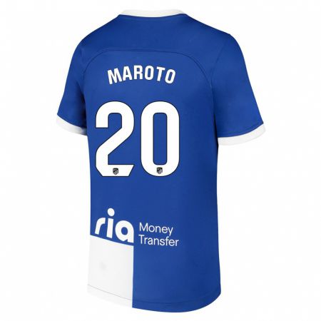Kandiny Gyermek Mario Maroto #20 Kék Fehér Idegenbeli Jersey 2023/24 Mez Póló Ing