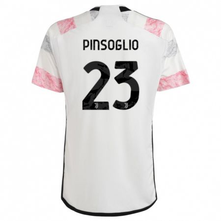 Kandiny Gyermek Carlo Pinsoglio #23 Fehér Rózsaszín Idegenbeli Jersey 2023/24 Mez Póló Ing