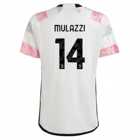 Kandiny Gyermek Gabriele Mulazzi #14 Fehér Rózsaszín Idegenbeli Jersey 2023/24 Mez Póló Ing
