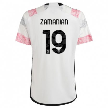 Kandiny Gyermek Annahita Zamanian #19 Fehér Rózsaszín Idegenbeli Jersey 2023/24 Mez Póló Ing