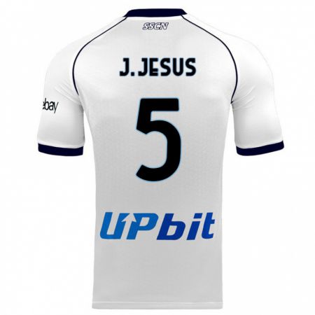 Kandiny Gyermek Juan Jesus #5 Fehér Idegenbeli Jersey 2023/24 Mez Póló Ing