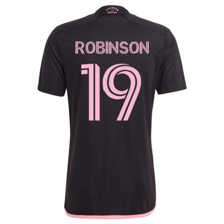 Kandiny Gyermek Robbie Robinson #19 Fekete Idegenbeli Jersey 2023/24 Mez Póló Ing