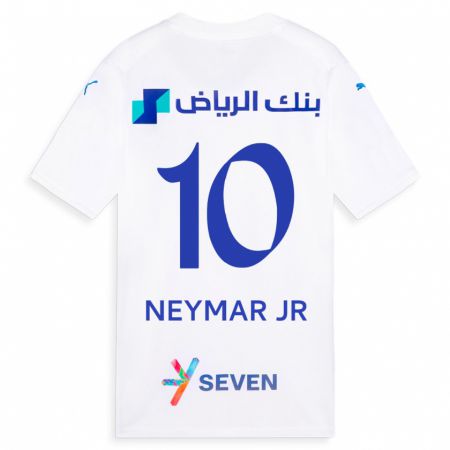 Kandiny Gyermek Neymar #10 Fehér Idegenbeli Jersey 2023/24 Mez Póló Ing