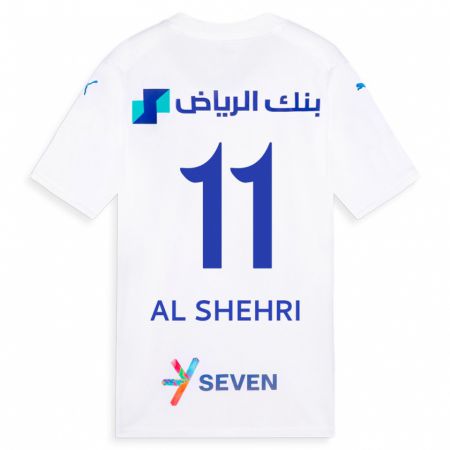 Kandiny Gyermek Saleh Al-Shehri #11 Fehér Idegenbeli Jersey 2023/24 Mez Póló Ing