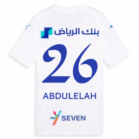 Kandiny Gyermek Abdulelah Al-Malki #26 Fehér Idegenbeli Jersey 2023/24 Mez Póló Ing