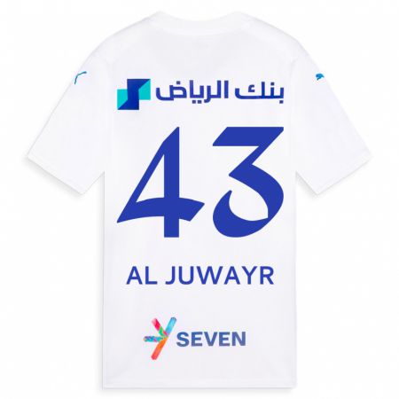 Kandiny Gyermek Musab Al-Juwayr #43 Fehér Idegenbeli Jersey 2023/24 Mez Póló Ing