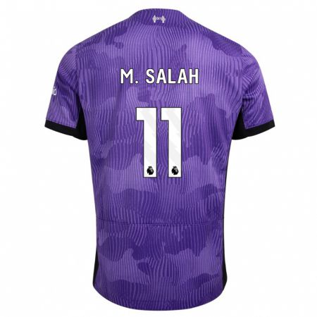 Kandiny Gyermek Mohamed Salah #11 Lila Harmadik Számú Jersey 2023/24 Mez Póló Ing