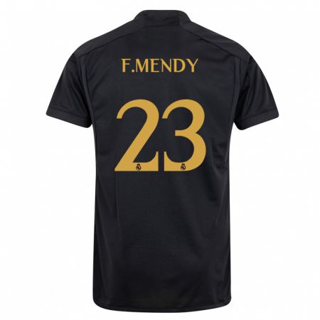 Kandiny Gyermek Ferland Mendy #23 Fekete Harmadik Számú Jersey 2023/24 Mez Póló Ing