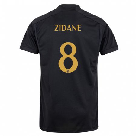 Kandiny Gyermek Théo Zidane #8 Fekete Harmadik Számú Jersey 2023/24 Mez Póló Ing
