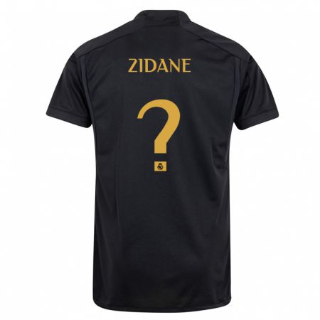 Kandiny Gyermek Elyaz Zidane #0 Fekete Harmadik Számú Jersey 2023/24 Mez Póló Ing