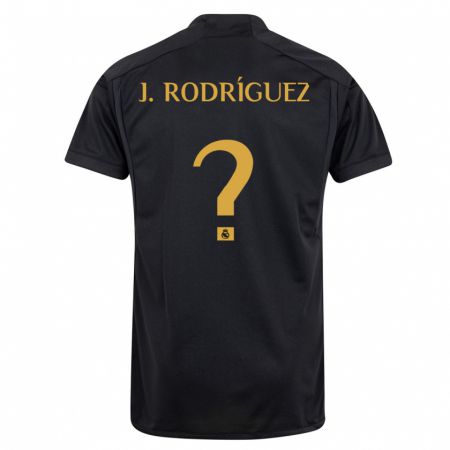 Kandiny Gyermek Juan Rodríguez #0 Fekete Harmadik Számú Jersey 2023/24 Mez Póló Ing