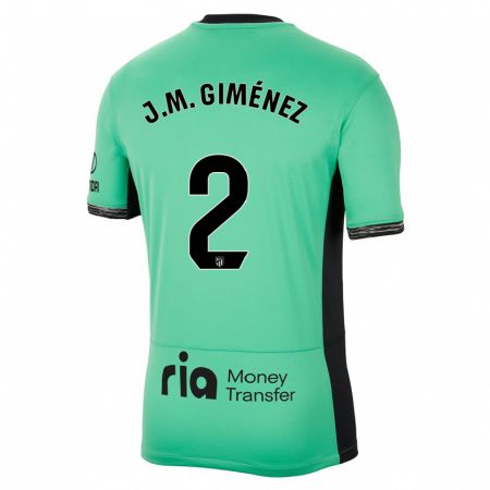 Kandiny Gyermek José María Giménez #2 Tavaszi Zöld Harmadik Számú Jersey 2023/24 Mez Póló Ing