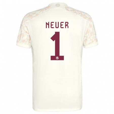 Kandiny Gyermek Manuel Neuer #1 Törtfehér Harmadik Számú Jersey 2023/24 Mez Póló Ing