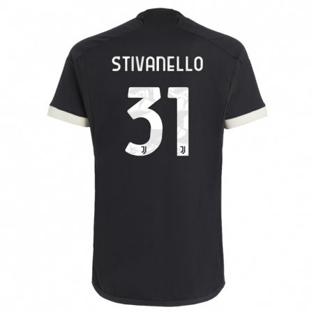 Kandiny Gyermek Riccardo Stivanello #31 Fekete Harmadik Számú Jersey 2023/24 Mez Póló Ing